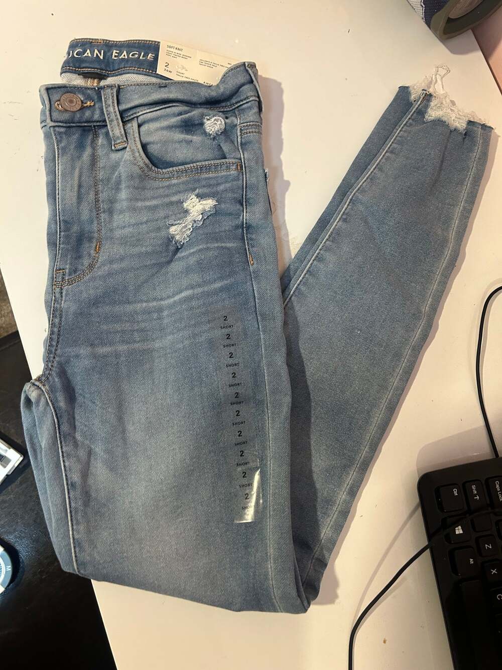 Americ an Eagle Super Hi Rise Soft Knee Jegging Skinny Jeans *Size 2 Short*